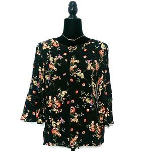 Phase Eight Floral Blouse with Flared Sleeves